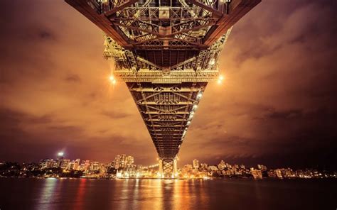 Download wallpapers Sydney, Harbour Bridge, Australia, night, lights ...