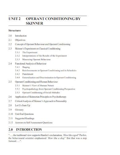 Operant Conditioning - Examples, Format, How to Apply, PDF