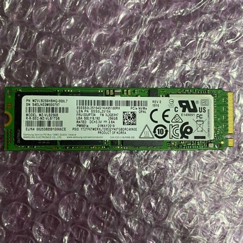 (21) SAMSUNG 256GB SSD PCIe NVMe PM981a MZVLB256HBHQ-000L7 バルク品の落札情報詳細 ...