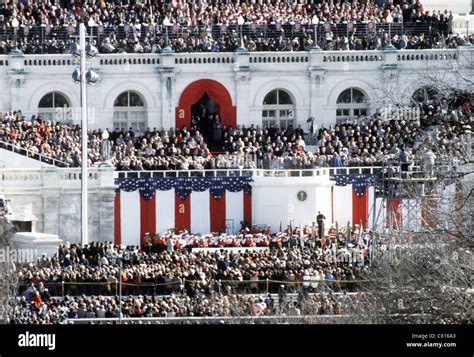 First Inauguration of Bill Clinton. Overview of the crowd and ...