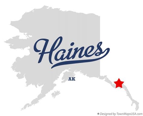 Map of Haines, AK, Alaska