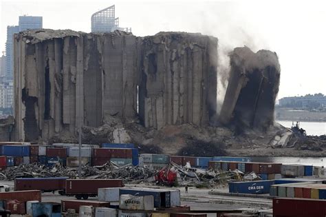 Grain silos collapse as Lebanon marks 2nd blast anniversary - Cyber-RT