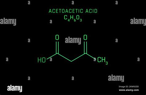 Acetoacetic Acid Molecular Structure Symbol Neon Animation Stock Video ...