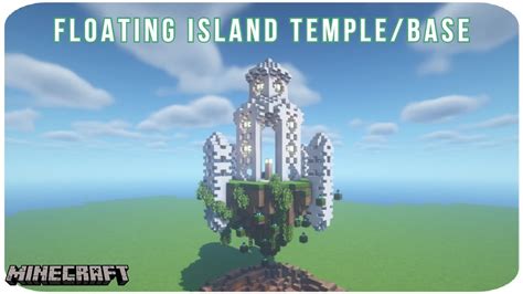 Minecraft speed build : Floating island temple & base - YouTube