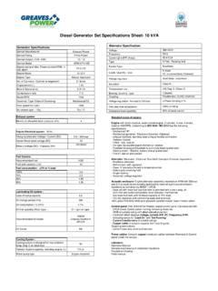 Diesel Generator Set Specifications Sheet- 30 kVA / diesel-generator ...