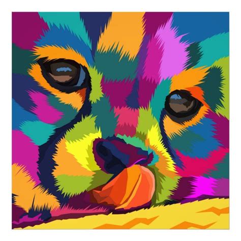 Rainbow Cheetah Photo Print | Zazzle | Arte pop, Retratos arte pop, Art pop