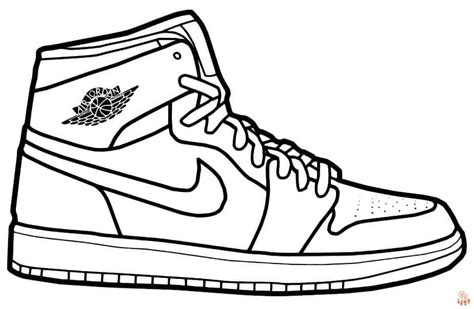 Enjoy Coloring Your Favorite Nike Shoes with Nike Coloring Pages