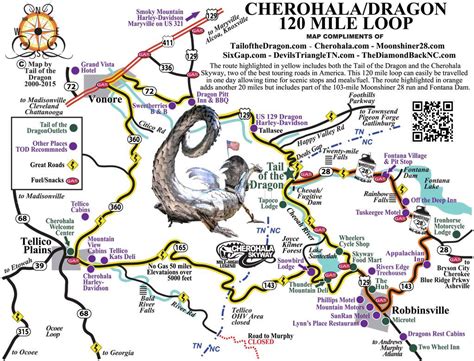 Dragon Cherohala Loop – Tail of the Dragon Maps