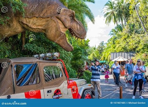 Jurassic Park at Universal Studios Islands of Adventure Editorial Image ...