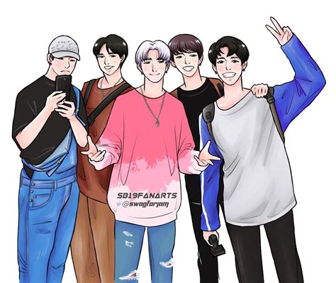 SB19 Ken Sejun Josh Justin Stell OT5 Fanart | Boy groups, Pop p, Fan art