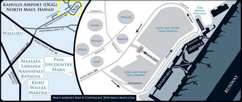 Maui Airport Map | Kahului Airport OGG Information, Local Tips