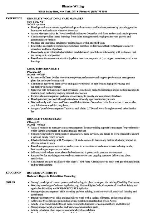 Disability Resume Sample