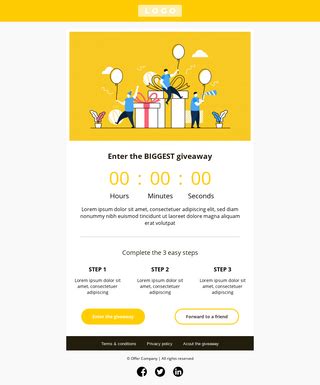 Giveaway Email Email Template | Unlayer