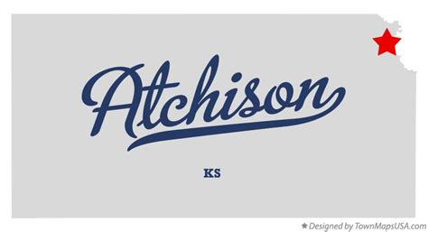 Map of Atchison, KS, Kansas