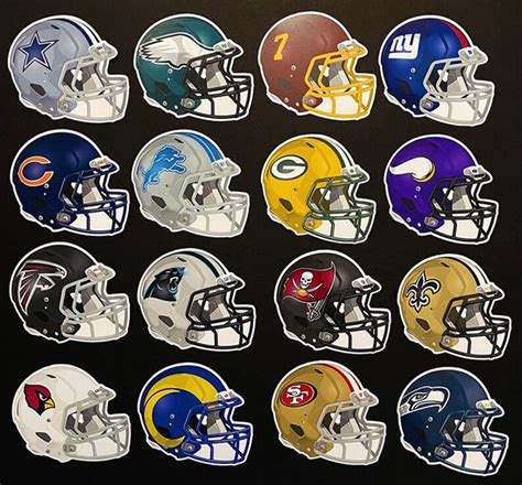 NFL Team Helmet Design Stickers - Etsy