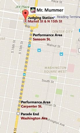 2016 Mummers Parade Route and Start Times - Mr Mummer - Philadelphia ...