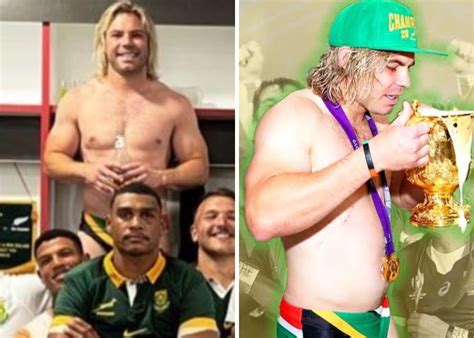 Faf's the man! Springboks star celebrates win in Speedos - again! [photo]