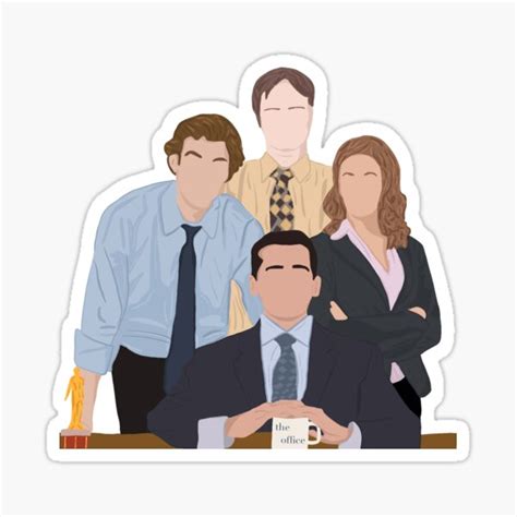 "The Office Characters" Sticker for Sale by karavCreations | Redbubble