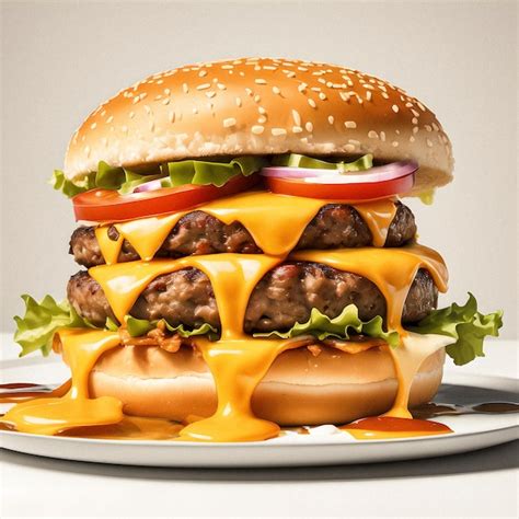 Premium AI Image | a burger isolated in a white background