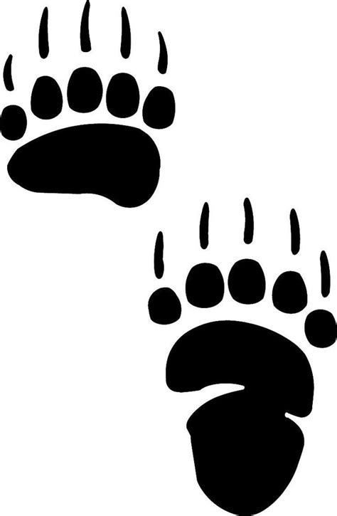 Bear Paw Print Stencil - Cliparts.co