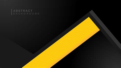 Abstract black and yellow geometric shapes background 16219107 Vector ...