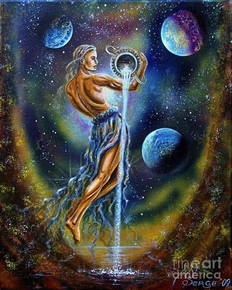 Aquarius by Sergey Malkov - Aquarius Painting - Aquarius Fine Art ...