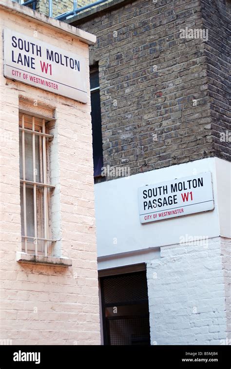 South Molton Lane London street signs Stock Photo - Alamy