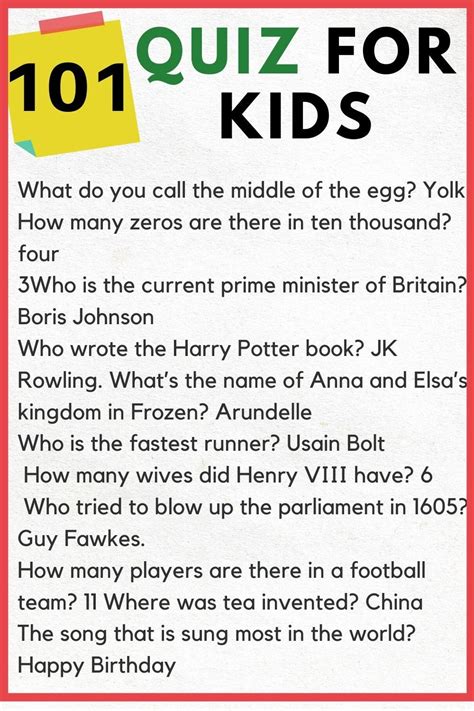 86 General Knowledge Trivia that are fun & easy - Kids n Clicks Quiz ...