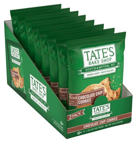 TATE'S 1 OZ 2 PACK CHOCOLATE CHIP 8 PER BOX - Midwest Distribution