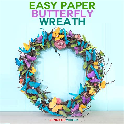 Paper Butterfly Wreath - Jennifer Maker