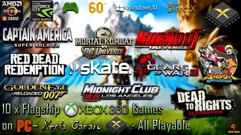 10 XENIA CANARY PLAYABLE GAMES 2021 | Xbox 360 on PC | Xenia Emulator ...