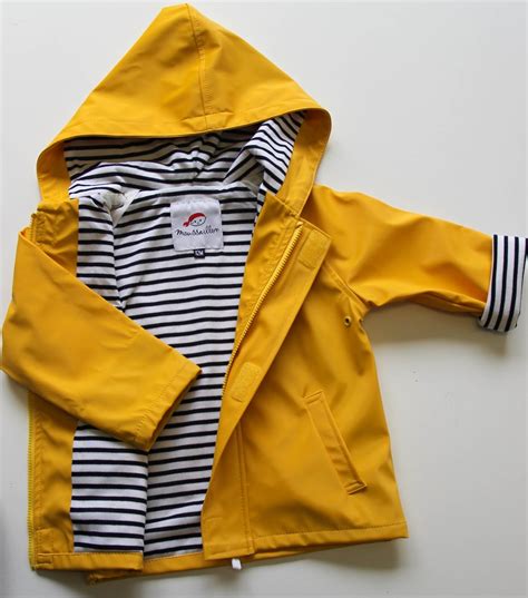 Cute Baby Rain Jacket Infant Raincoat Toddler Rain Wear Yellow ...