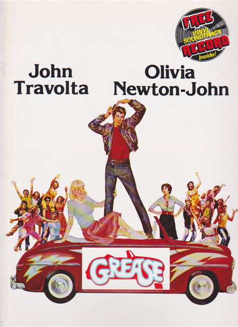 Grease, Souvenir Movie Program : With Vinyl Soundtrack Record Inside