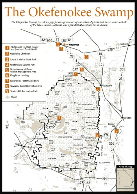 Okefenokee Swamp On Georgia Map – The World Map