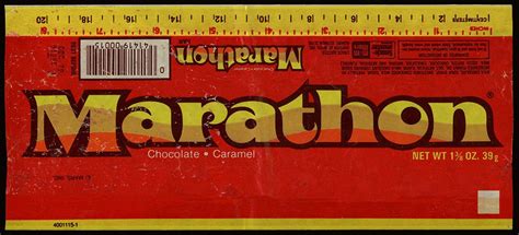 Mars Marathon bar chocolate wrapper 1979 | Chocolate wrappers, Wrappers ...