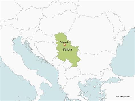 Map of Serbia with Neighbouring Countries | Free Vector Maps | Serbia ...