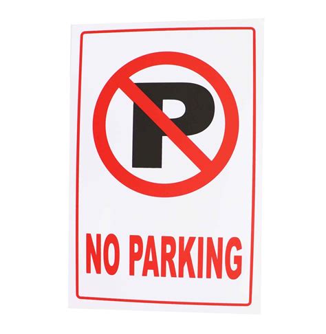 30cm x 20cm Red & White "No Parking" Sign | Shop Today. Get it Tomorrow ...