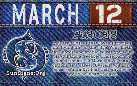 March 12 Zodiac Horoscope Birthday Personality - SunSigns.Org