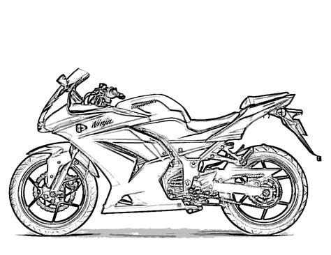 Motorcycle Engine Drawing at GetDrawings | Free download