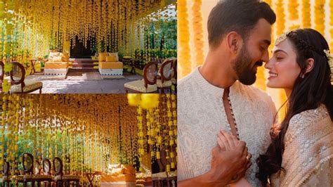 Athiya Shetty, KL Rahul's haldi ceremony had a marigold themed-decor ...