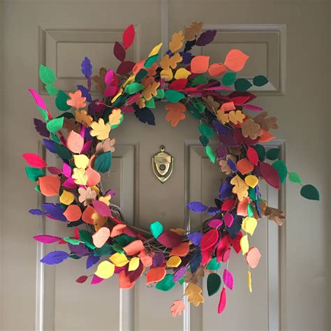 Fall felt wreath