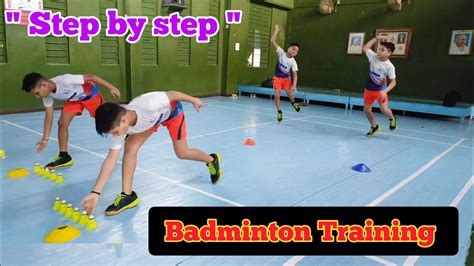 " Step by Step " Badminton Training | Beginners | Kids | Footwork ...