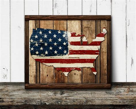 Patriotic American Flag Land of the Free Because of the - Etsy