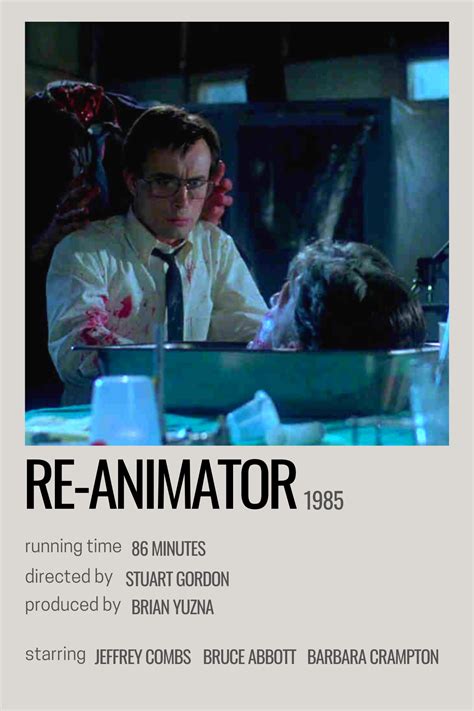 re-animator minimalist movie poster | Re animator, Horror movie ...