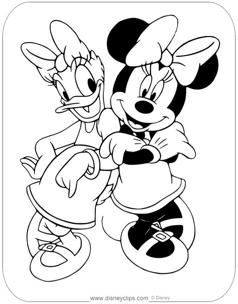 Minnie Mouse And Daisy Duck Coloring Pages