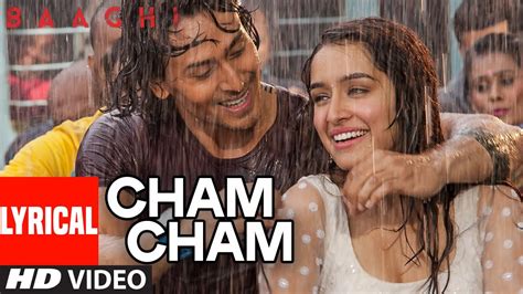 CHAM CHAM LYRICS - Baaghi | Monali Thakur & Meet Bros