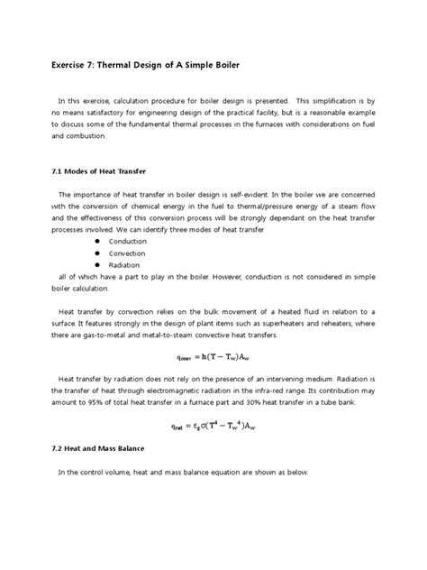 Simple Boiler Design Calculation | PDF | Heat Transfer | Combustion