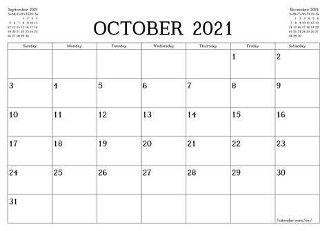 Calendars & Planners October 2021 Calendar Pink Printable Paper & Party ...