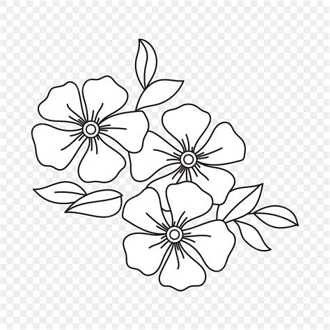 Flower Clipart Black And White, Flower Drawing, Lip Drawing, Black And ...