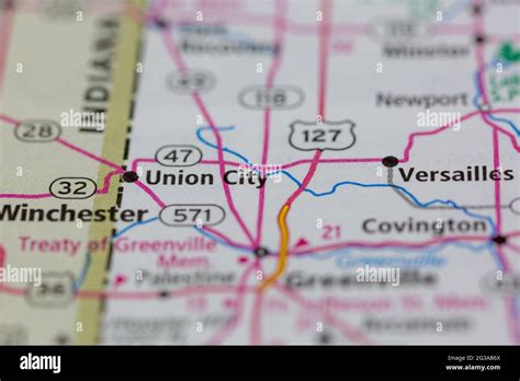 Union city ohio map hi-res stock photography and images - Alamy